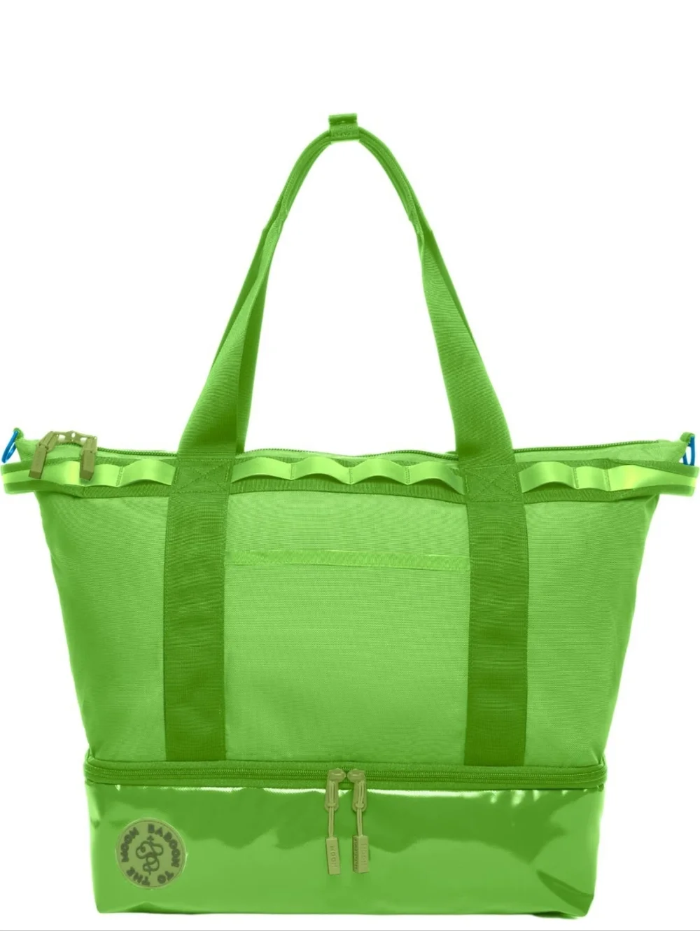 Large Weekender Expandable Green Bag Baboon To The Moon - Picture 3 of 5
